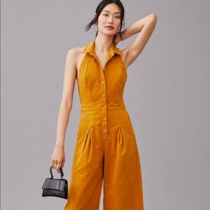 Anthropologie wide leg picnic jumpsuit